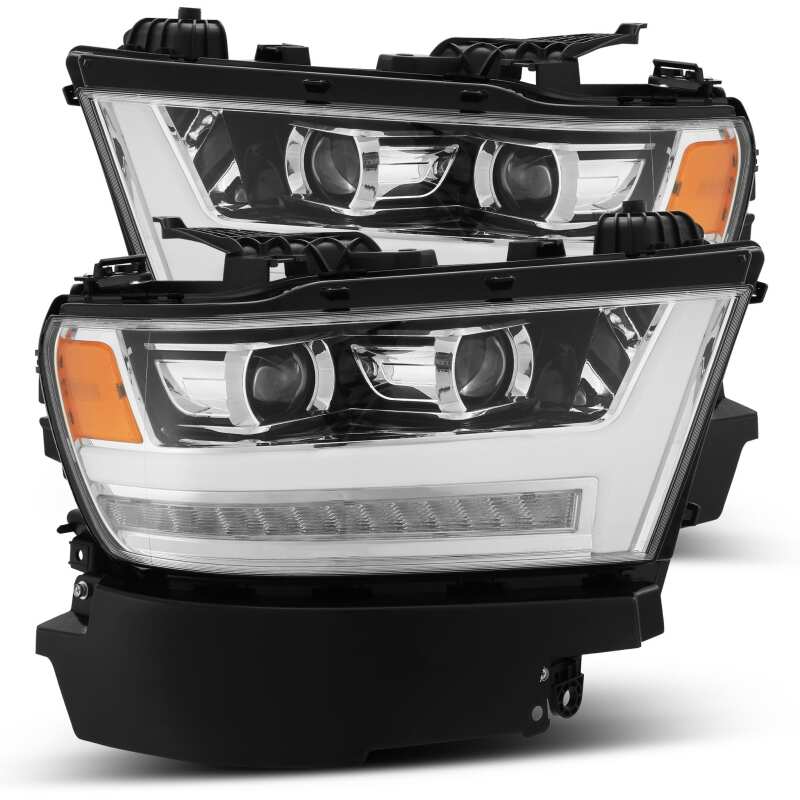AlphaRex — AlphaRex 19-20 Dodge Ram 1500 LUXX LED Proj Headlights Plank Chrome w/Activ Light/Seq Signal/DRL
Projector Headlights