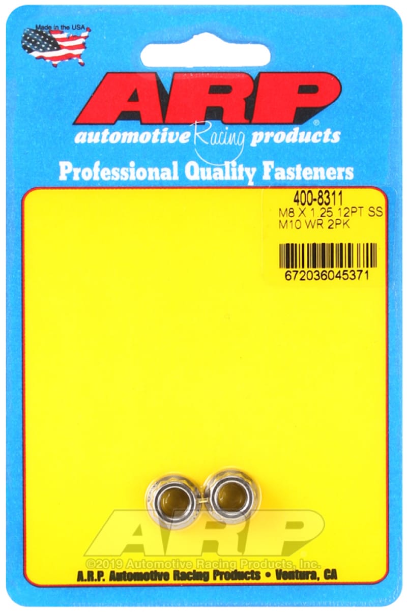 ARP — ARP M8 x 1.25 M10 WR 12pt Stainless Steel Nut Kit