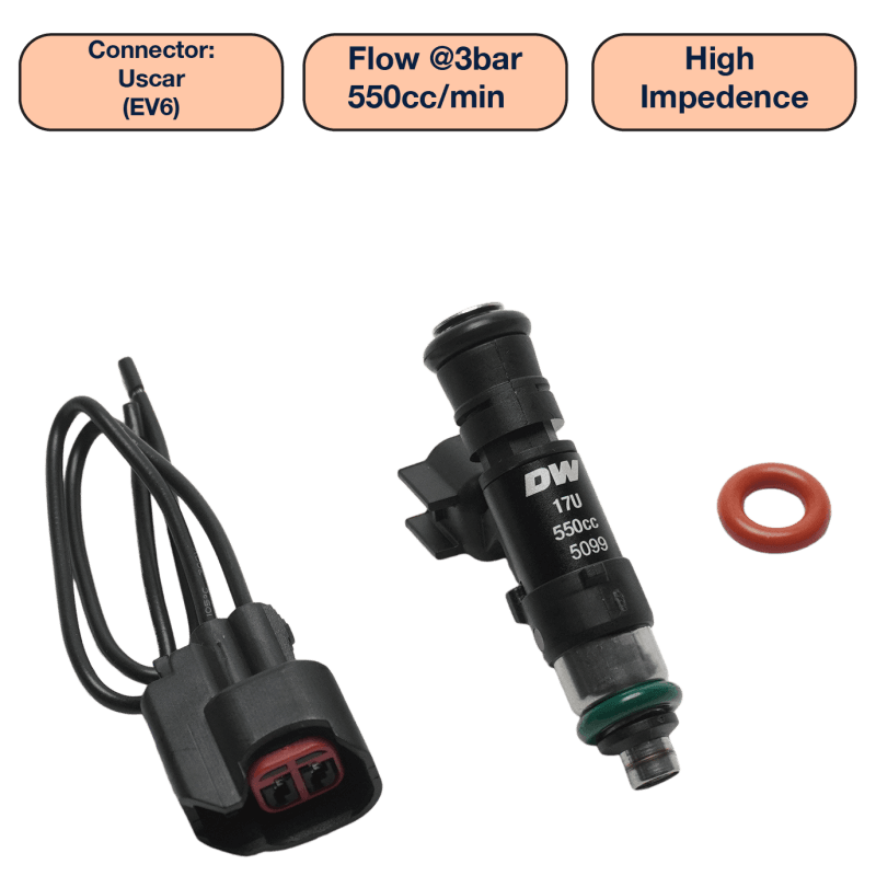 DeatschWerks — DeatschWerks Universal 550cc Single Fuel Injector / 48mm Length / 14mm O-Ring Seals
Fuel Injectors
