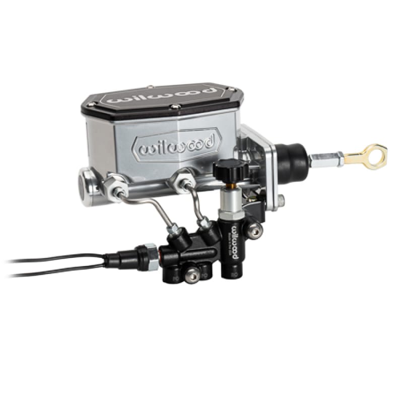 Wilwood — Wilwood Mopar Compact Tandem M/C Kit w/ Combination Valve & Pushrod 15/16in Bore - Chrome