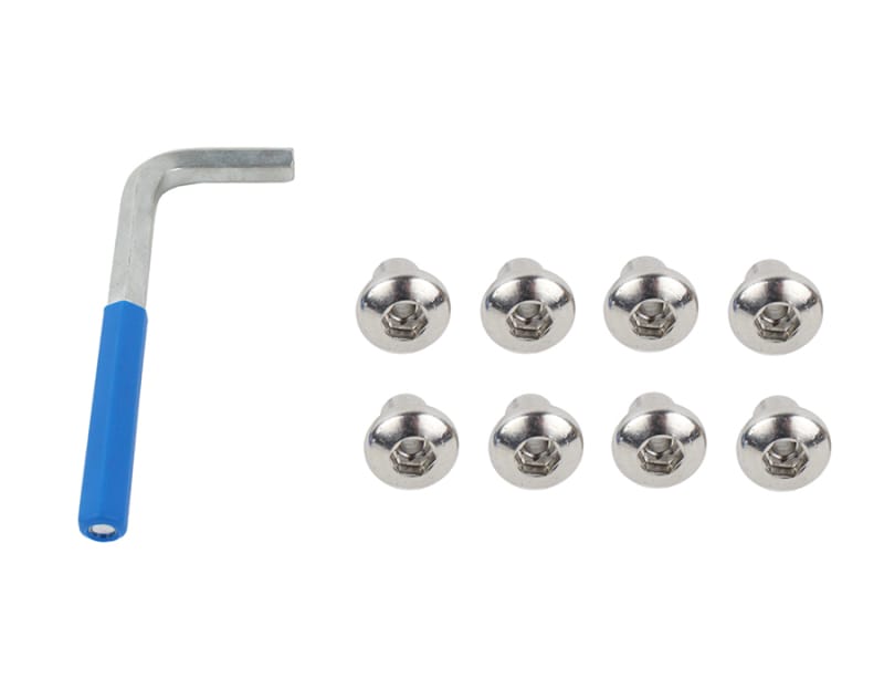 Kentrol — Kentrol 07-18 Jeep Wrangler JK OEM Anti-Theft Door Nuts 4 Door - Polished Silver