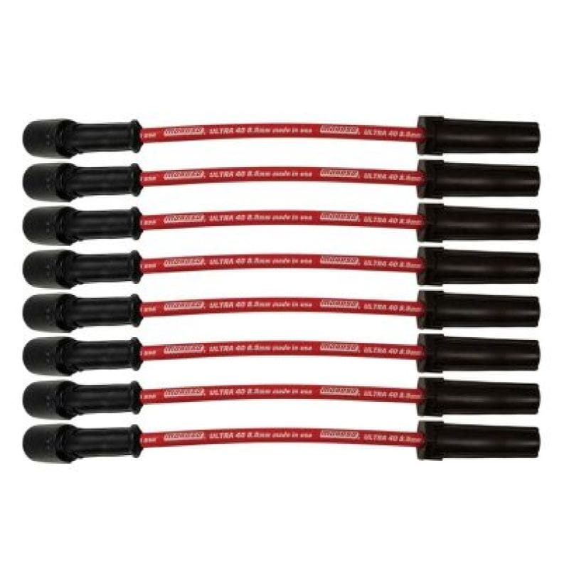 Moroso — Moroso GM LS/LT 8.5mm Ultra 40 11in Long Wire Set w/o Alum Heatshield - Red