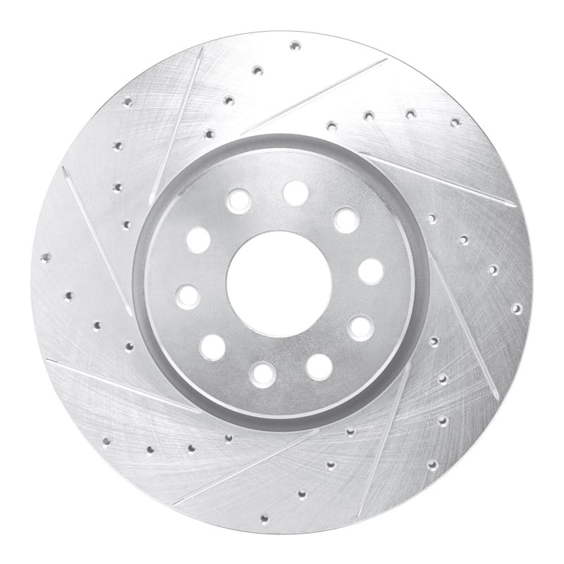 R1 Concepts — R1 21-25 Dodge Charger Daytona Front Left Drilled & Slotted Silver Brake Rotor