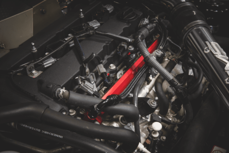 AMS — AMS Performance 08-15 Mitsubishi EVO X CNC Machined Aluminum Fuel Rail w/Pulsation Dampener - Red
EVO Fuel Rail