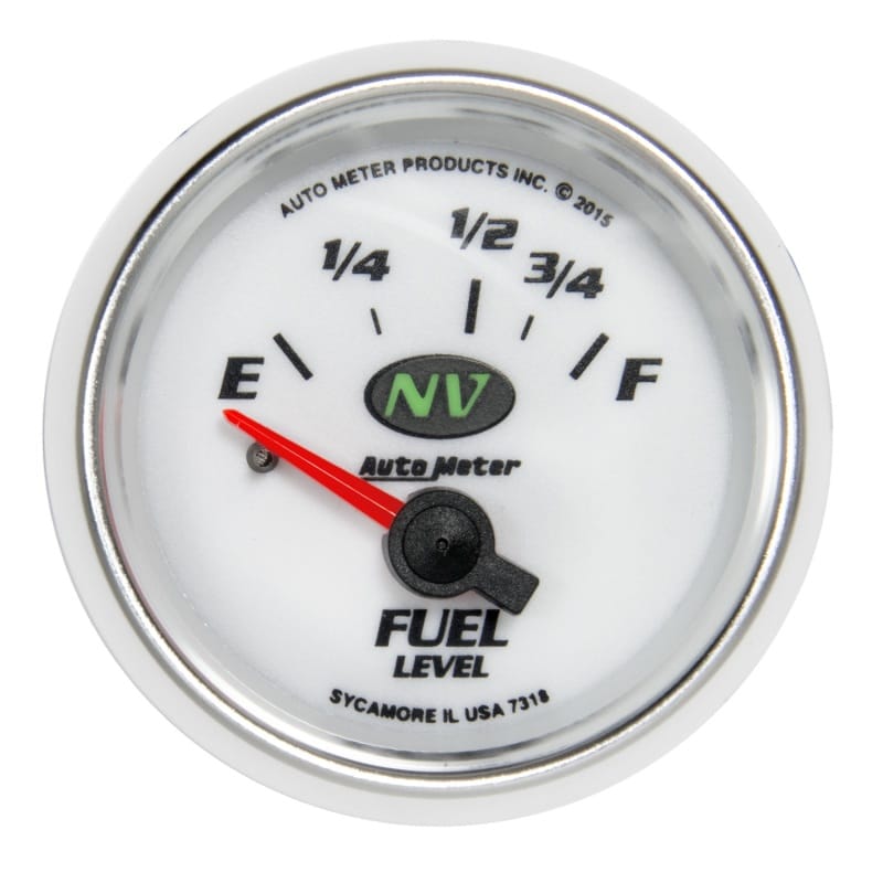 AutoMeter — Autometer NV Gauge Fuel Level 2 1/16in 16e To 158f Elec NV
2" FUEL LEVEL, 16E/1