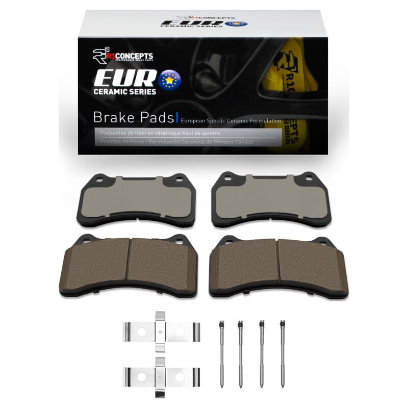 R1 Concepts — R1 03-05 Jaguar S-Type Front Euro Ceramic Pads & Hardware Kit
R1 Euro Ceramic Pads