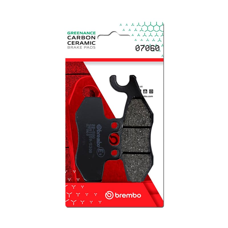 Brembo OE Powersports — Brembo OE Piaggio X-Evo/Piaggio Mp3/Piaggio X10/Piaggio Medley Carbon Ceramic Brake Pad - Rear