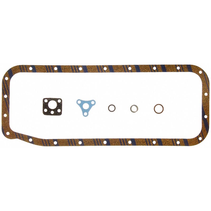 Fel-Pro — Fel-Pro OS 10701 C-1 Engine Oil Pan Gasket Set Blue Stripe cork-rubber