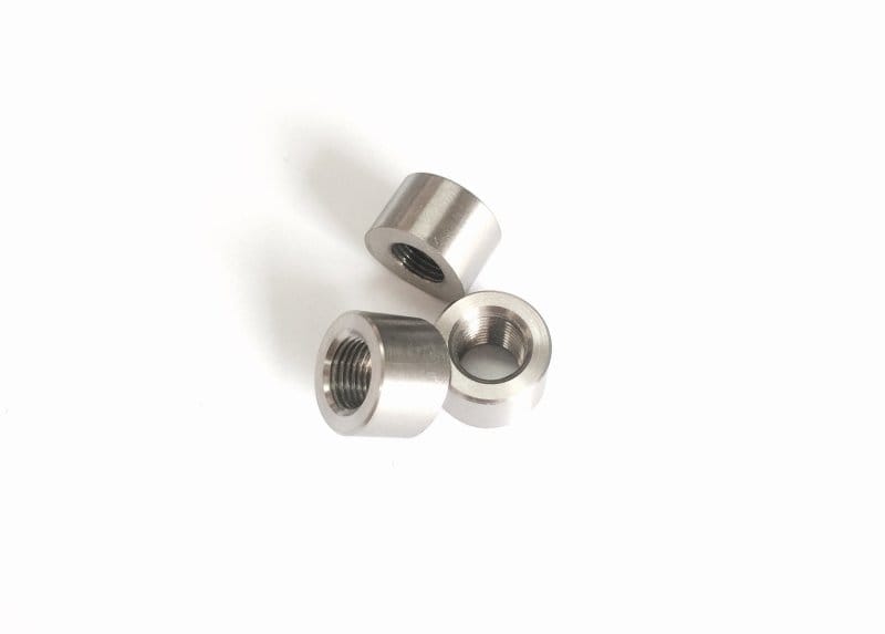 Ticon — Ticon Industries 1/8in NPT Titanium Sensor Bung 1.5in to 5in Tubing - Coped End