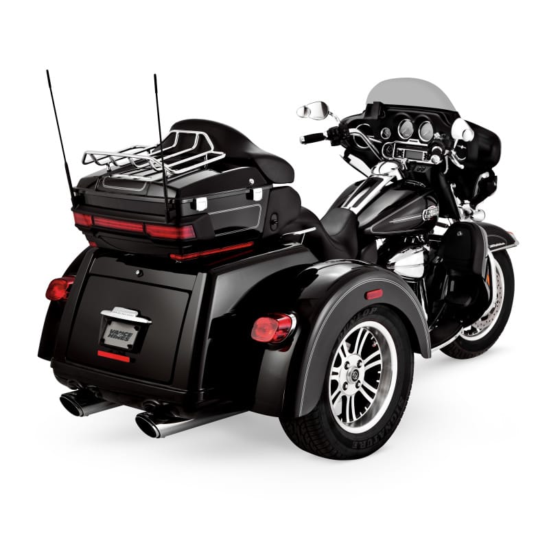 Vance and Hines — Vance & Hines HD Dresser 95-16 Twin Slash Round Slip-On Exhaust