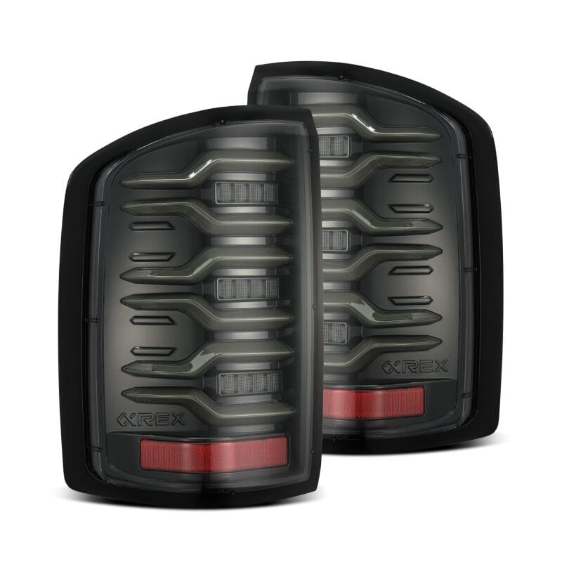 AlphaRex — AlphaRex 14-18 GMC Sierra 1500/2500HD/3500HD LUXX-Series LED Tail Lights Alpha-Blk Actv Lgt Seq. Sig
Taillight Assembly
