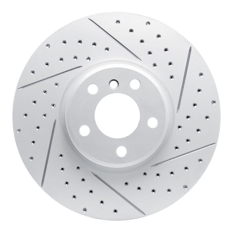 R1 Concepts — R1 02-06 BMW X5 Front Right Drilled & Slotted Geo-Carbon Rotor