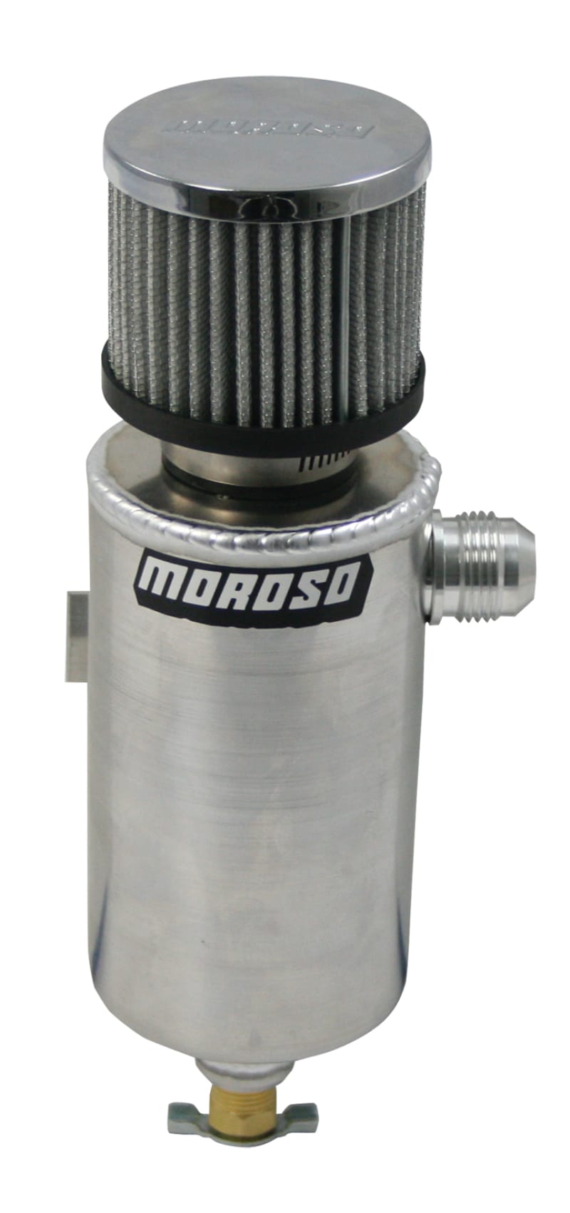 Moroso — Moroso Breather Tank/Catch Can -12An Male Fitting - Roll Bar Mount - Aluminum