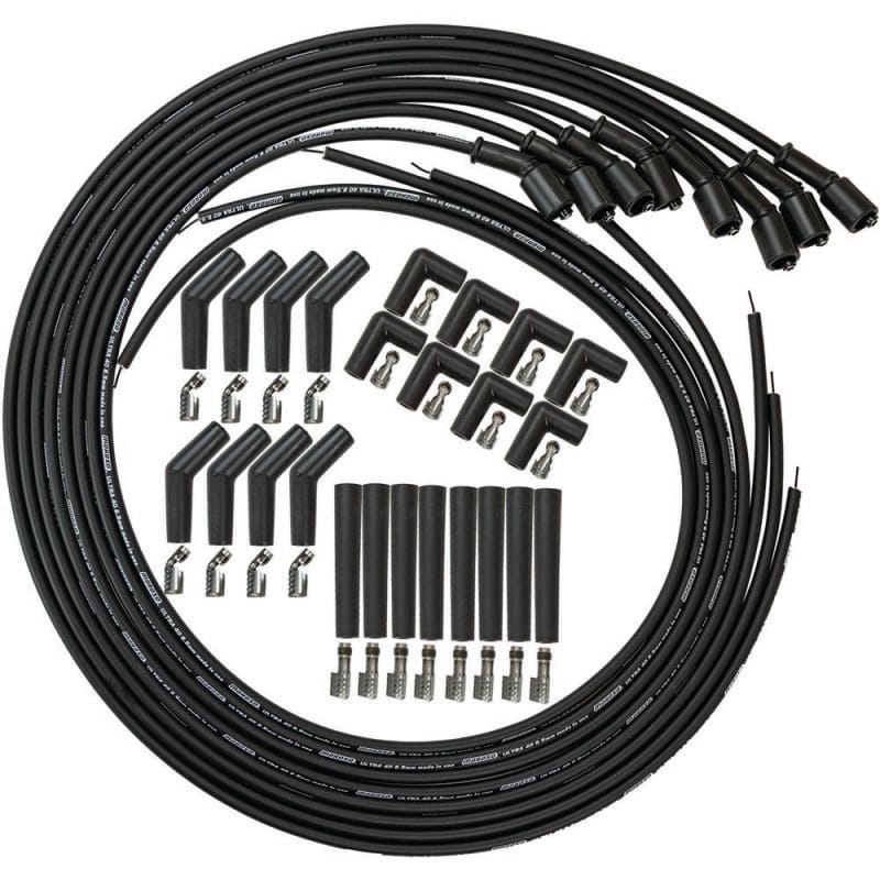 Moroso — Moroso GM LS/LT 8.5mm Ultra 40 Universal Wire Set - Black w/90/135/Straight Plug Ends