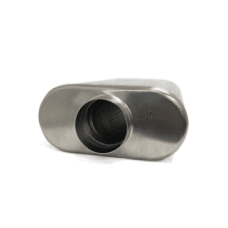 Ticon — Ticon Industries 2.5in Low Pro Oval (2.5in Center In/Center Out) 17in L Ultralight Titanium Muffler