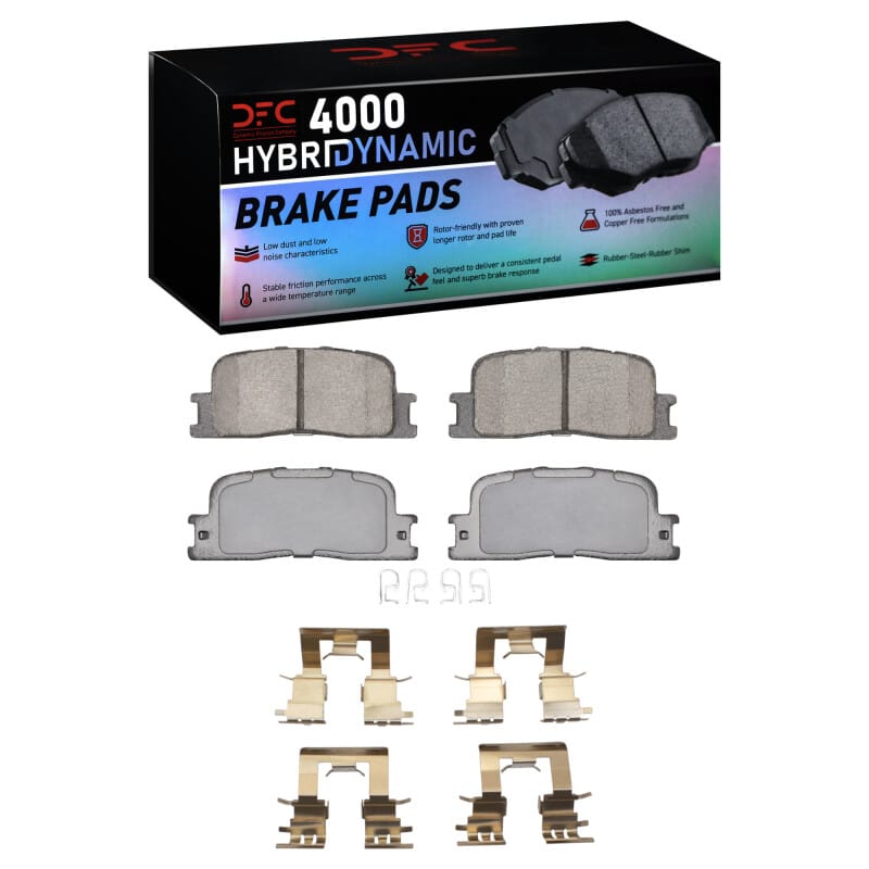 DFC — DFC 01-03 Toyota Highlander Rear 4000 HybriDynamic Brake Pads and Hardware Kit
DFC Brake Pad Set