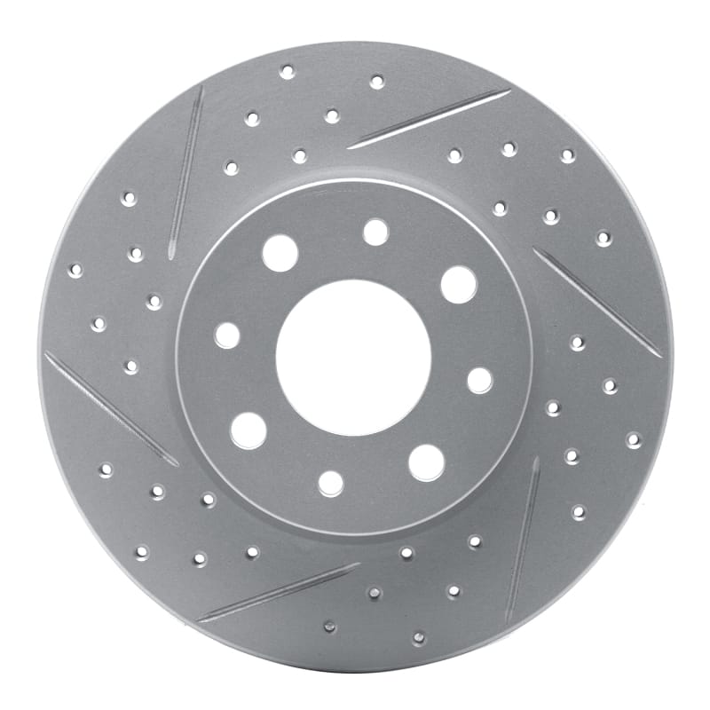 R1 Concepts — R1 13-19 Fiat 500E Rear Left Drilled & Slotted Geo-Carbon Rotor