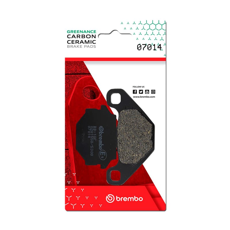 Brembo OE Powersports — Brembo OE Aprilia Rx/Fantic Grinta/Mz 660/Mz Baghira/Mz Mastiff Carbon Ceramic Brake Pad - Rear
