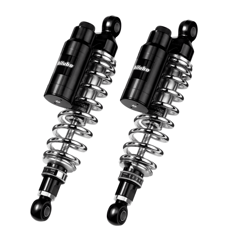 Bitubo Suspension — Bitubo WMT1 Twinshocks Adj.: Spring Preload, Reb., Comp., Length 351mm, Piggyback Tank, Dk Edition
