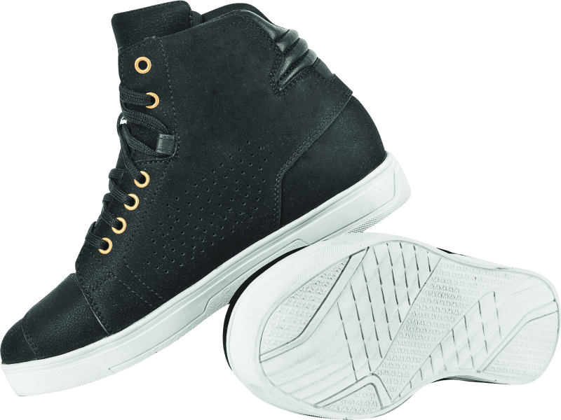 Speed and Strength — Speed and Strength Mad Dash Leather Shoes Black/White Womens Size - 9