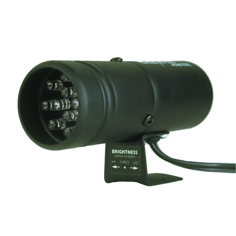 AutoMeter — SHIFT LIGHT, 12 AMBER LED, PEDESTAL, BLACK, SUPER-LITE