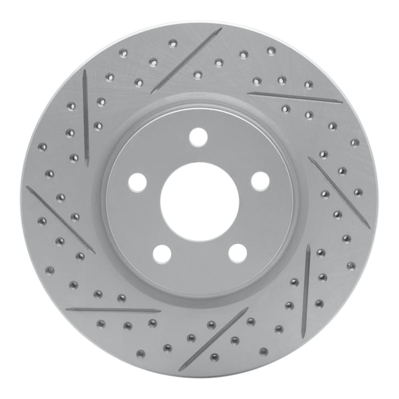 R1 Concepts — R1 03-09 Chrysler Pt Cruiser Front Left Drilled & Slotted Geo-Carbon Rotor