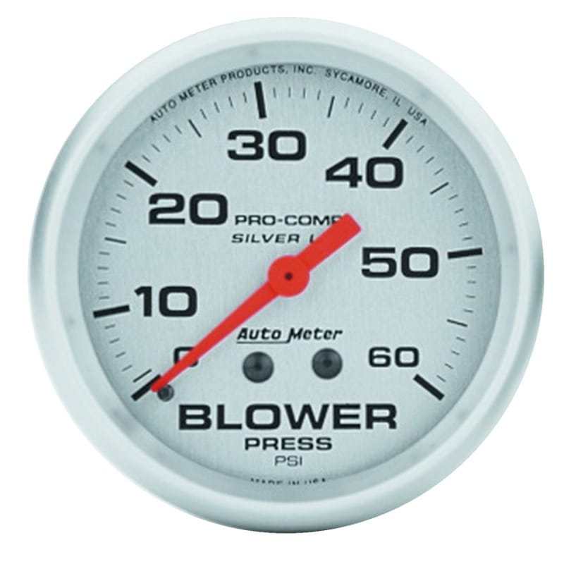 AutoMeter — Autometer Ultra-Lite 66.7mm 0-60 PSI Liquid Filled Mechanical Blower Pressure Gauge
2-5/8" BLOWER PRESS,