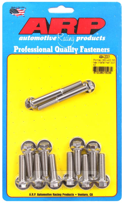 ARP — ARP Pontiac 350-400 SS Hex Intake Manifold Bolt Kit