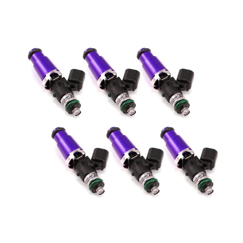 Injector Dynamics — Injector Dynamics 1340cc Injectors - 60mm Length - 14mm Purple Top - 14mm Lower O-Ring (Set of 6)