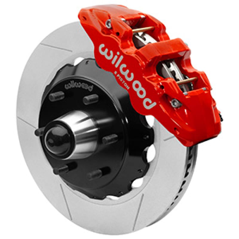 Wilwood — Wilwood 63-87 C10 CPP Spindle AERO6 Front BBK 14in Slotted 6x5.5 BC - Red