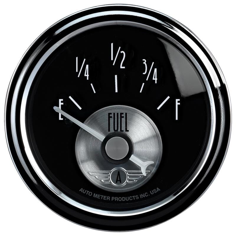 AutoMeter — GAUGE, FUEL LEVEL, 2 1/16" , 240OE TO 33OF, ELEC, PRESTIGE BLK. DIAMOND