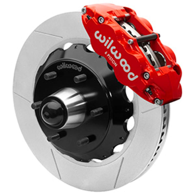 Wilwood — Wilwood 63-87 C10 FNSL6R Front Big Brake Kit 14in slotted 6x5.5 BP for drop spindles - Red