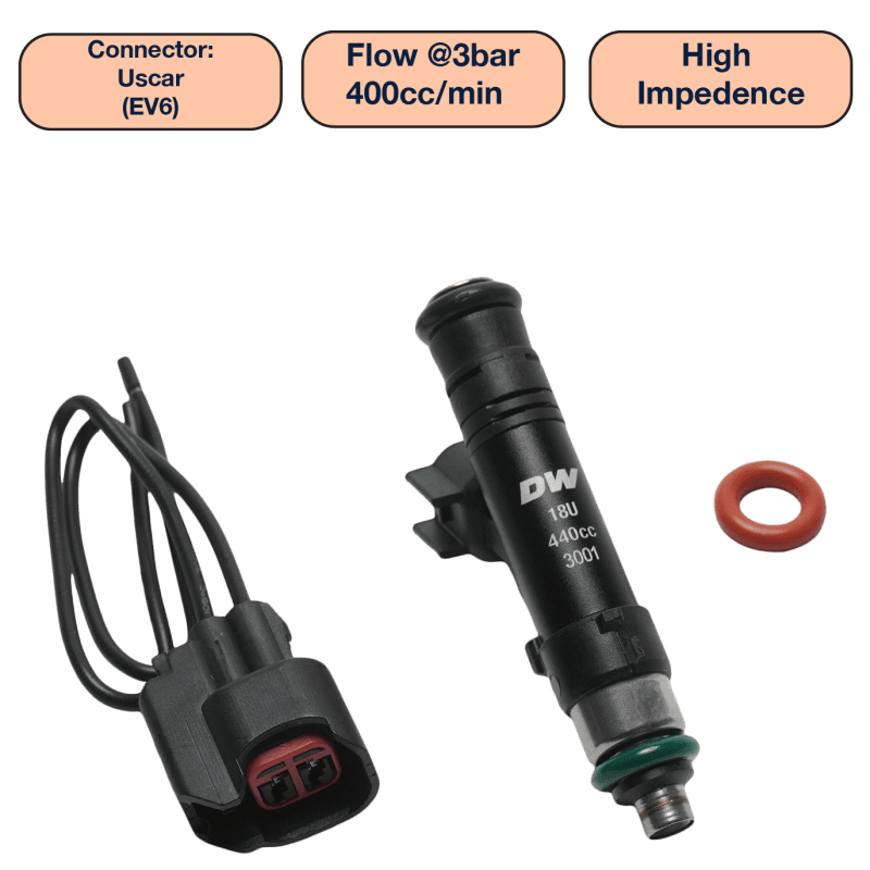 DeatschWerks — DeatschWerks Universal 440cc Single Fuel Injector / 60mm Length / 14mm O-Ring Seals
Fuel Injectors