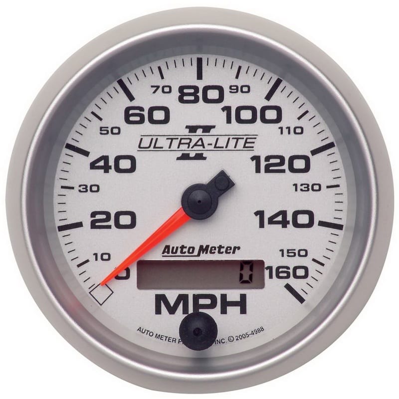 AutoMeter — Autometer Ultra-Lite II 3-3/8in 0-160MPH Electronic Programmable Speedometer
3-3/8" SPEEDO, 160 M