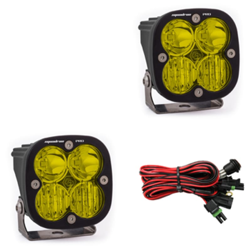 Baja Designs — Baja Designs Squadron Pro Series Driving Combo Pattern Pair LED Light Pods - Amber