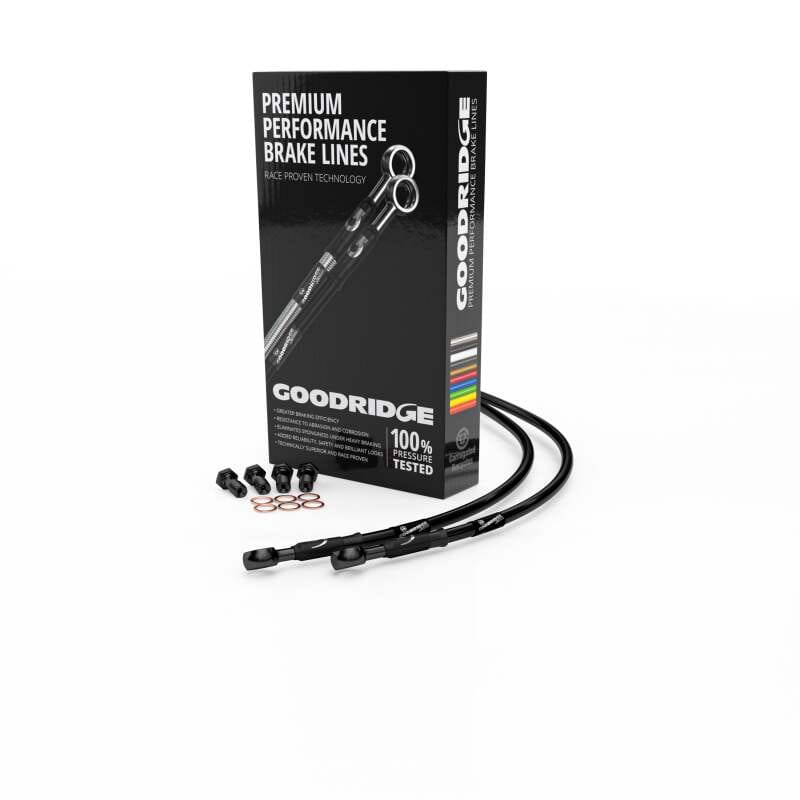 Goodridge — Goodridge 17-20 HD-FLH CVO Multi Model Black Clutch Line w/Black Fitting