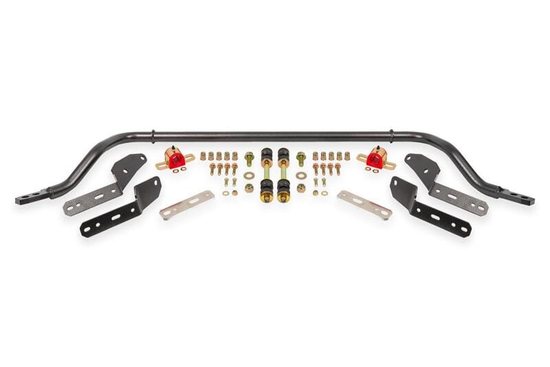 BMR Suspension — BMR 64-67 GM A-Body 1.25in Hollow 2-Hole Adjustable Front Sway Bar Kit - Black Hammertone