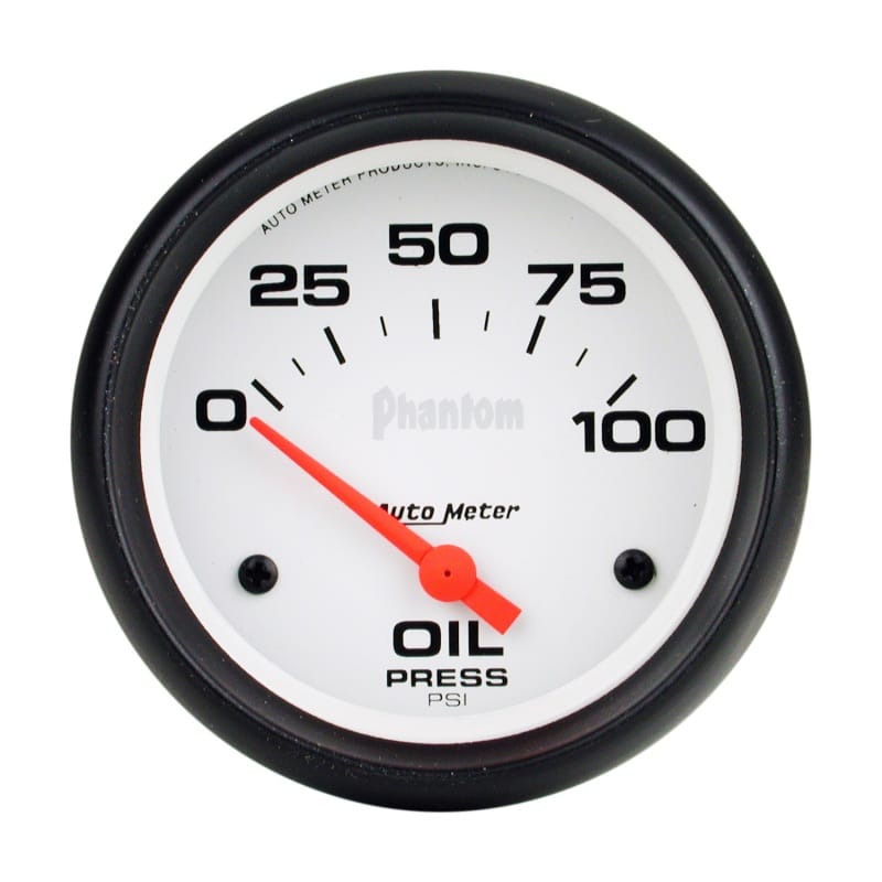AutoMeter — Autometer Phantom 66.7mm 0-100 PSI SSE Oil Pressure Gauge
2-5/8" OIL PRESS, 0-