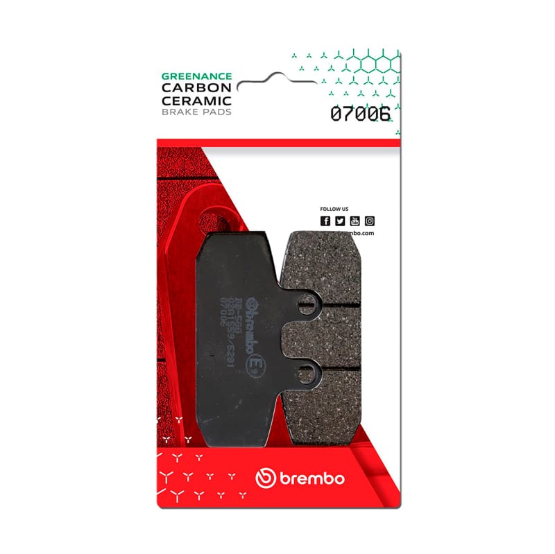 Brembo OE Powersports — Brembo OE Aprilia Scarabeo/Aprilia Sportcity/Gilera Coguar Carbon Ceramic Brake Pad - Front