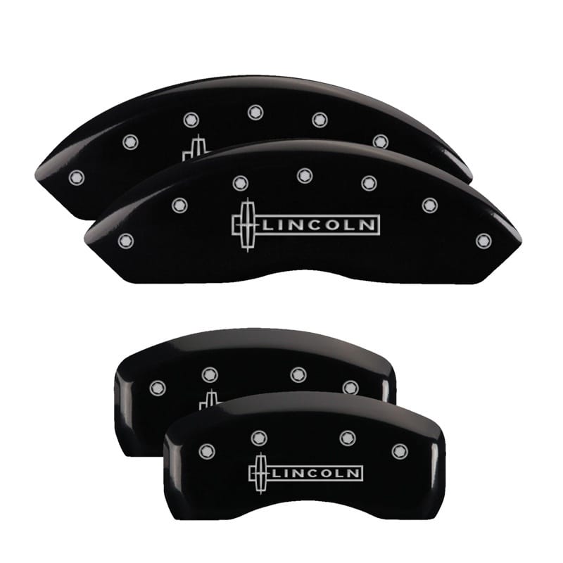 MGP — MGP 4 Caliper Covers Engraved Front & Rear Lincoln Black finish silver ch
Caliper Covers