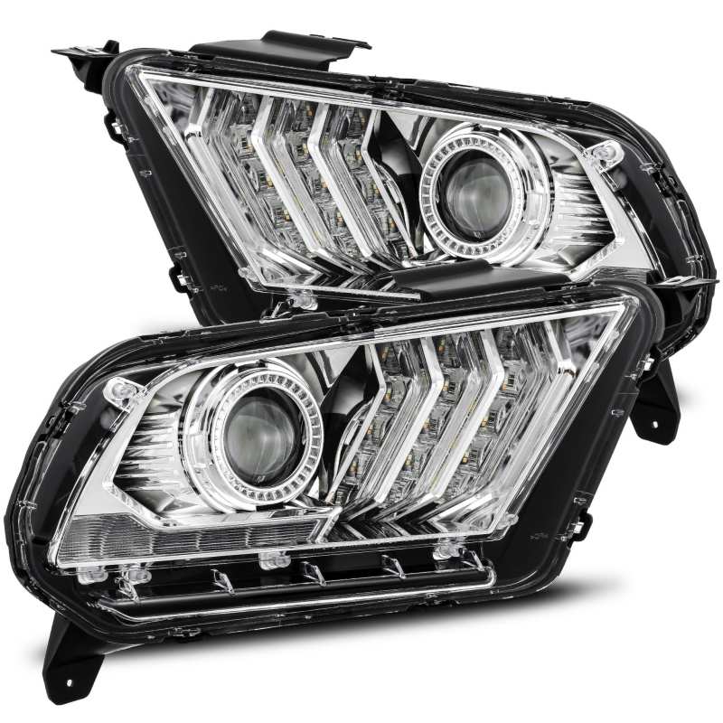 AlphaRex — AlphaRex 10-12 Ford Mustang LUXX LED Proj Headlights Plank Style Chrome w/Activ Light/Seq Signal
Projector Headlights
