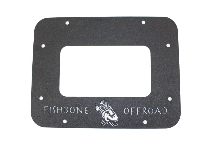 Fishbone Offroad — Fishbone Offroad 07-18 Jeep Wrangler JK Aluminum Tailgate Plate - Black Textured Powdercoat