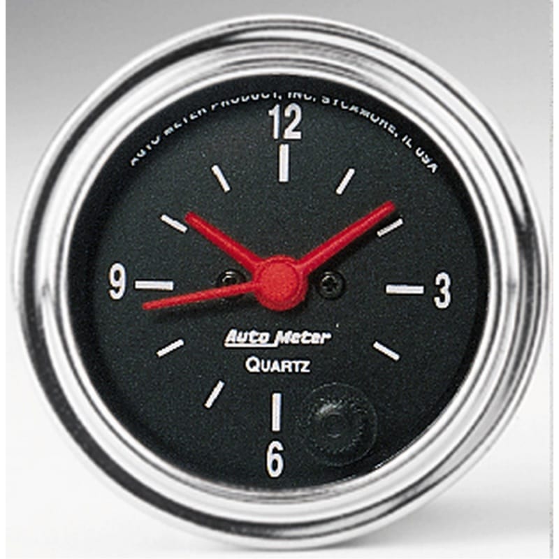 AutoMeter — Autometer Traditional Chrome 2-1/16in 12HR Analog Clock Gauge
2" CLOCK, 12 VOLT, S