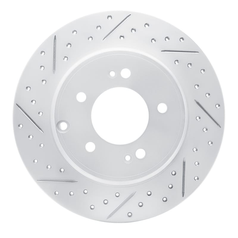 R1 Concepts — R1 17-19 Kia Cadenza Rear Left Drilled & Slotted Geo-Carbon Rotor