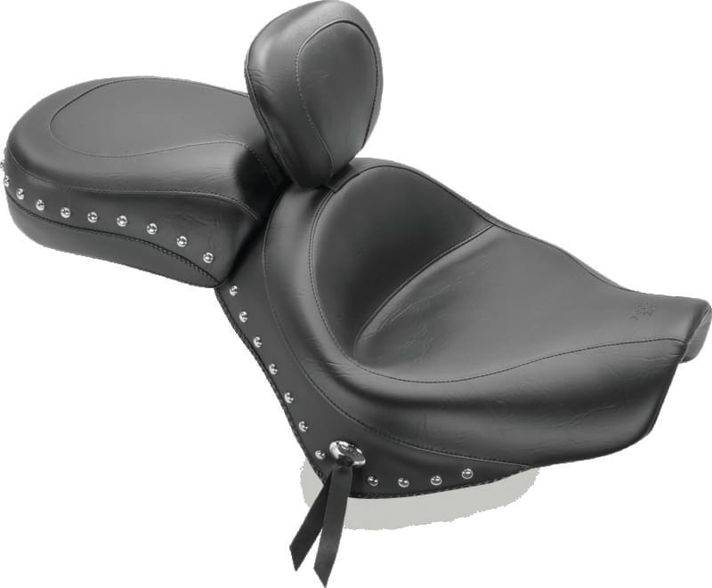 Mustang Motorcycle — Mustang 97-13 HD FL Touring Saddlebag Tour-Pak Lid Covers (Pair) Deluxe - Black w/ Grey Stitching