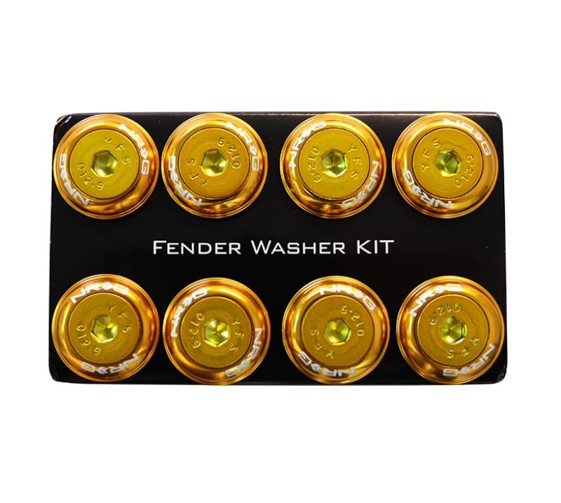 NRG — NRG Fender Washer Kit w/Color Matched M8 Bolt Rivets For Plastic (Rose Gold) - Set of 8