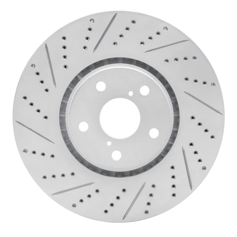 R1 Concepts — R1 07-11 Lexus Gs350 Left Front Drilled & Slotted Geo-Carbon Rotor