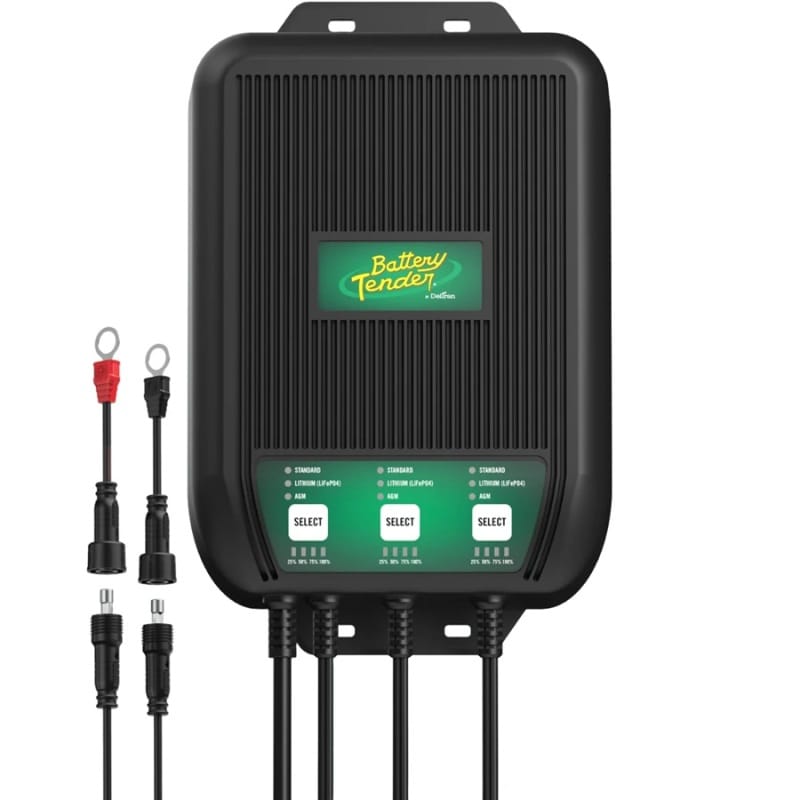 Battery Tender — Battery Tender 30A 12V Wave Charge Pro 3 Bank Battery Charger Marine