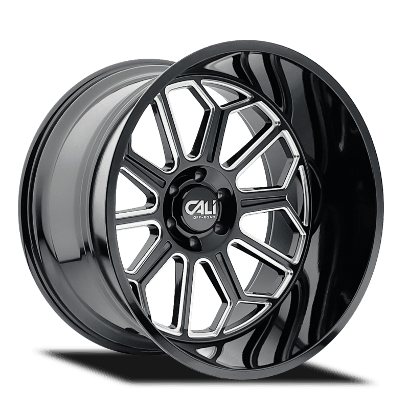 Cali Off-Road — Cali Off-Road 9117 Auburn 20x10 / 6x135 BP / -25mm Offset / 87.1mm Hub Gloss Black Milled Wheel
9117