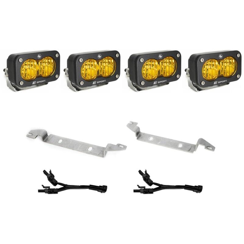 Baja Designs — Baja Designs 2025 Toyota 4Runner S2 Sport Fog Pocket Light Kit - Amber